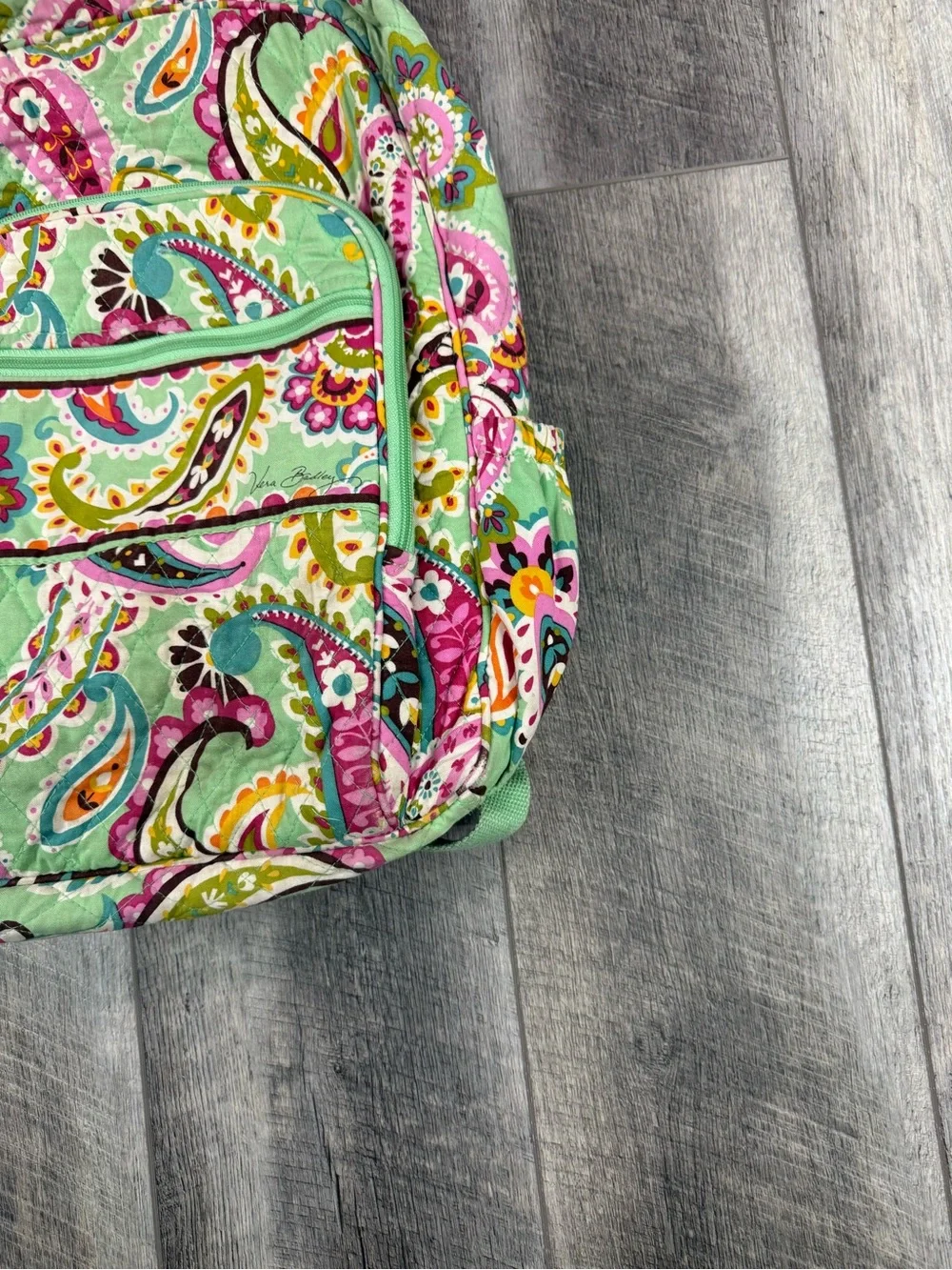 Vera Bradley Teal Paisley Bookbag‎